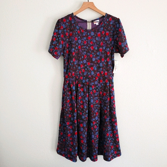 Lularoe Amelia Dress Floral Nwt Size Xl 